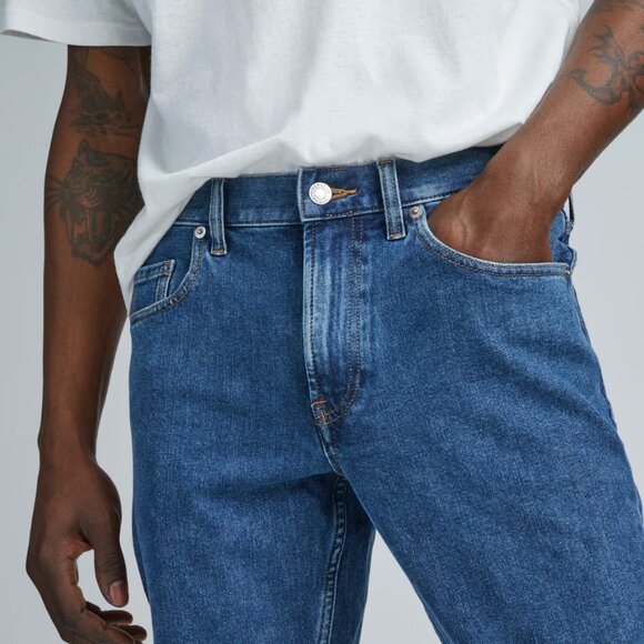 NWT EVERLANE The Slim 4-Way Stretch Organic Jean Uniform in Marine Size 38 X 30 - Picture 4 of 9